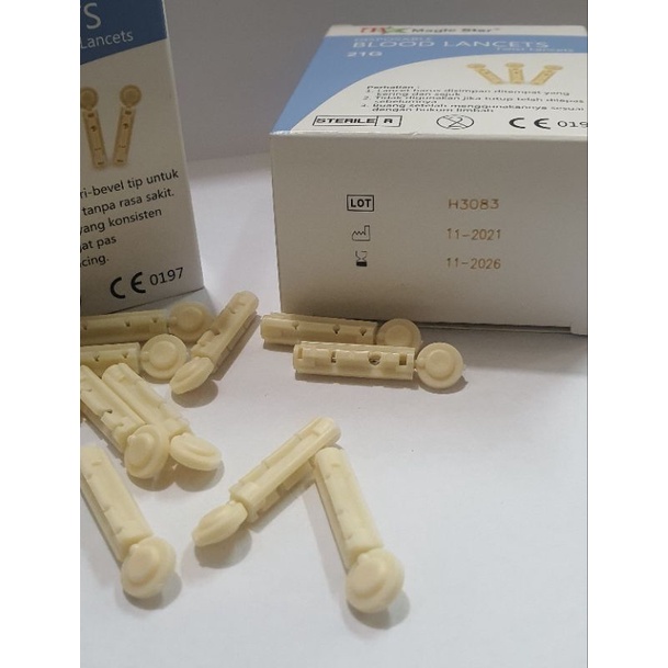 Jarum Bekam 21g isi 100pc/Lancet 21g Magic Star/Blood lancet  21g/Jarum keluarin darah
