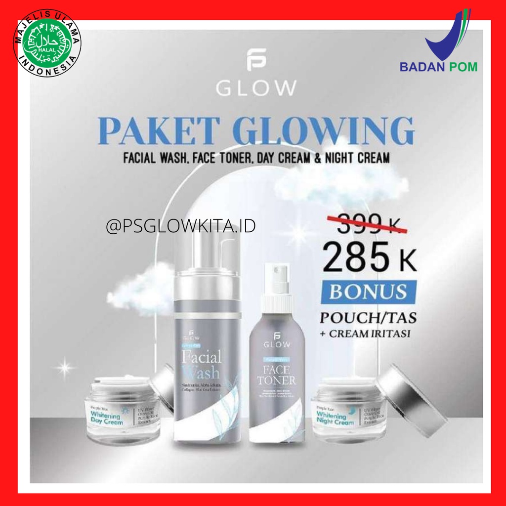 PS GLOW SKINCARE WHITENING KECANTIKAN | SKINCARE BPOM PERAWATAN KECANTIKAN ALAMI AMAN ORIGINAL