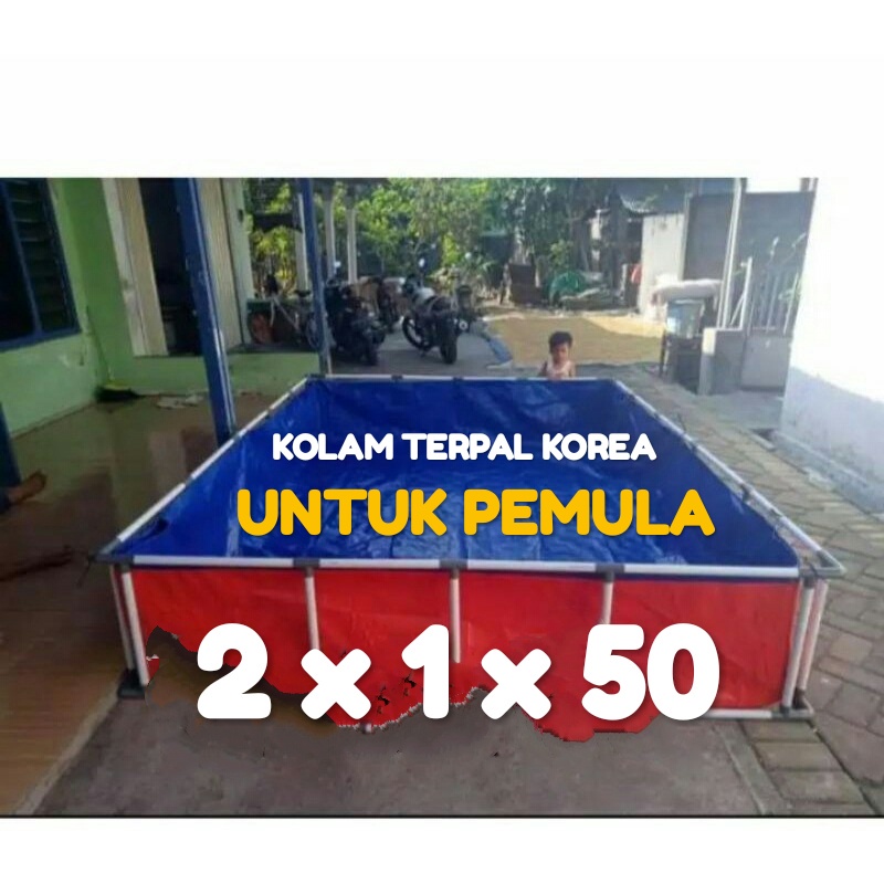 (BISA COD) TERPAL KOLAM KUALITAS KOREA 200x100x50