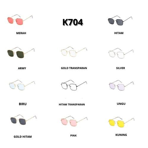 ELFYDO K704 Kacamata Wanita Kaca Mata Hitam Sunglasses Style Korea Fashion Pria