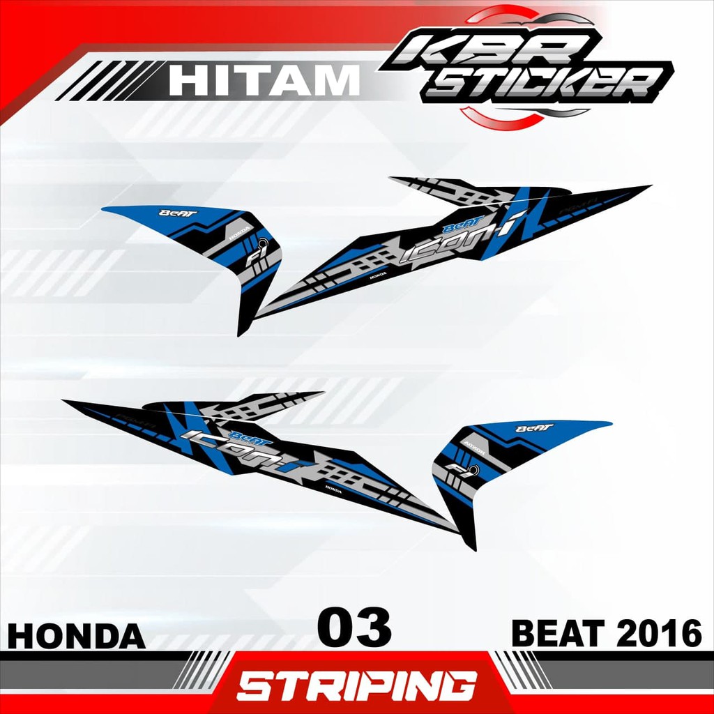 beat 2016 (cod) stiker motor - striping beat 2016 - motor honda - motor - sticker variasi - Racing03