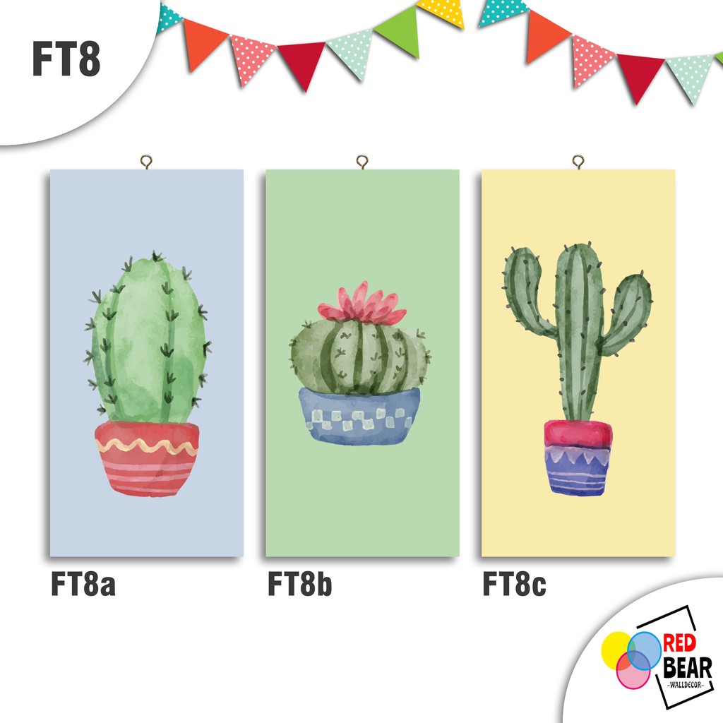 Walldecor Cactus / Pajangan Dinding / Poster / Pajangan / Hiasan Dinding - FT8