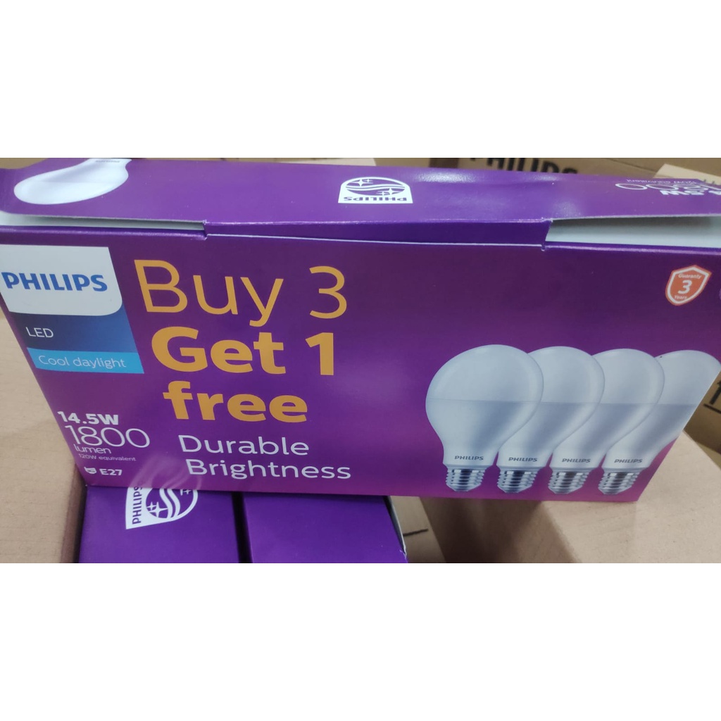 Lampu LED Philips 14,5w 14,5 watt multipack Beli 3 gratis 1 PROMO