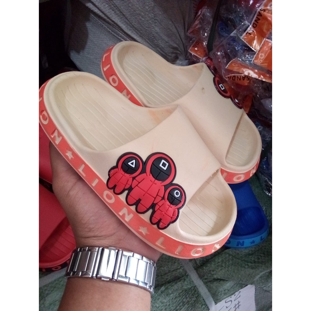 Sandal Slop Anak Squid Game /Sandal anak laki-laki 092 (24-35)/sandal anak import