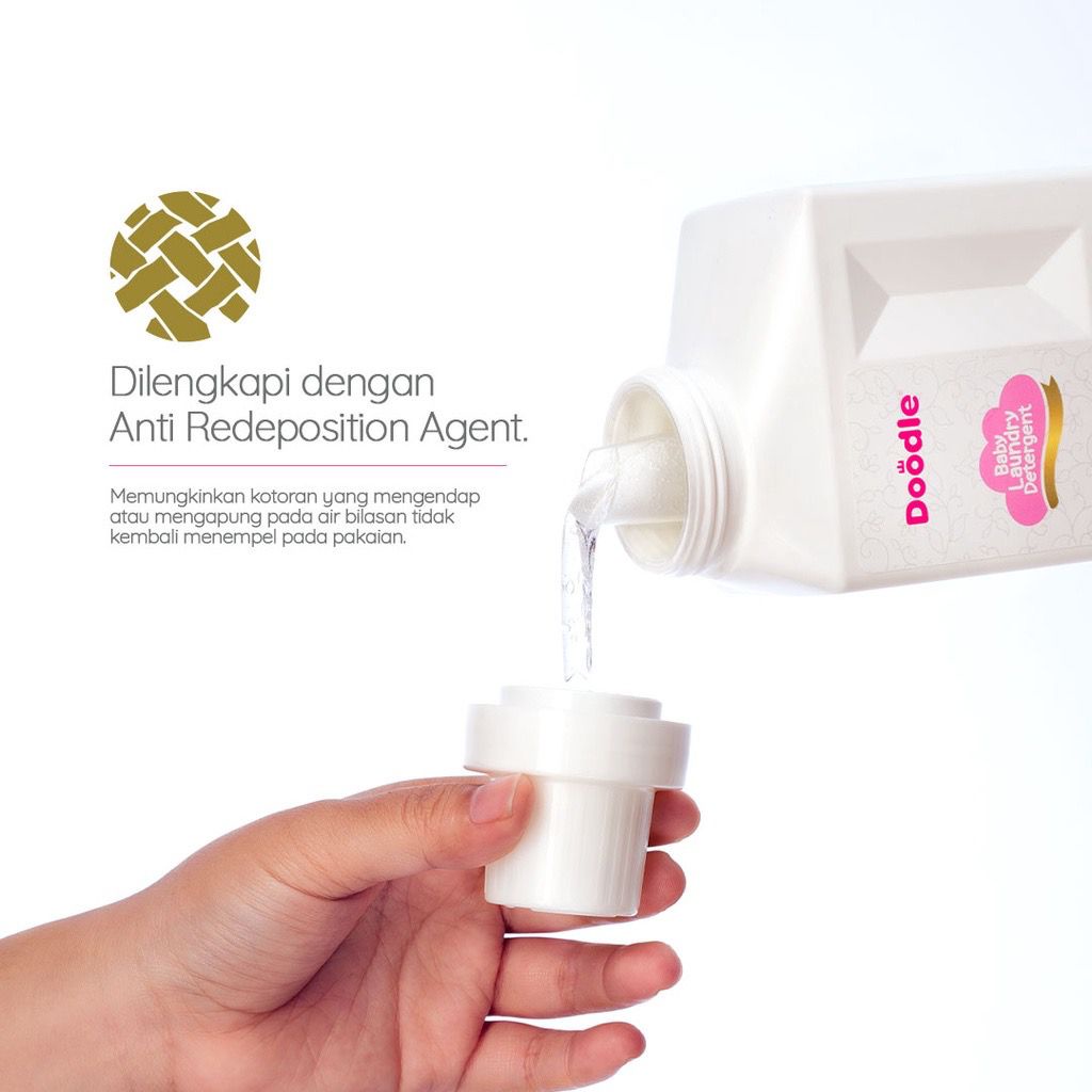 Doodle Detergen Cair Laundry Bayi 600 Ml Natural Plant Based / Deterjen Bayi Aman Lembut Wangi