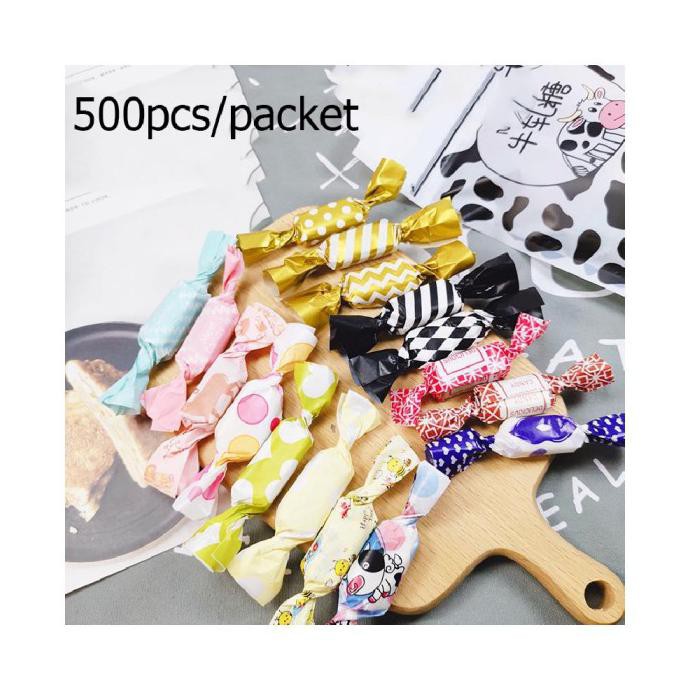 

500Pcs Plastic Paper Candy Kertas Pembungkus Nougat Wrapping Paper Pem Ryanstore36