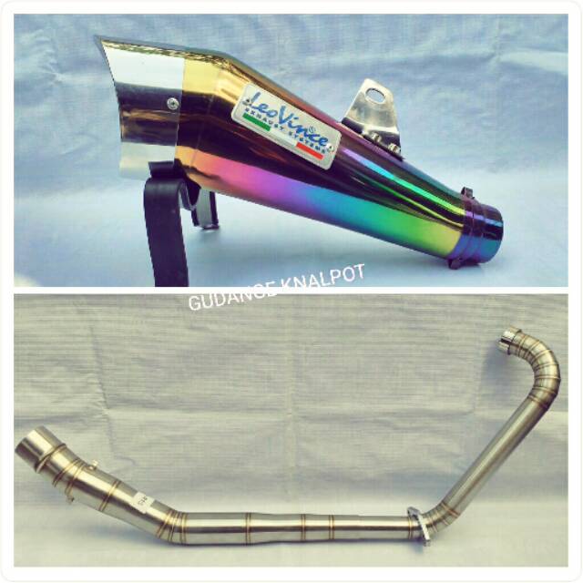 Knalpot Racing Leovince Cobra Pelangi For Cbr150 Vixion R15 Mx King Jupiter Mx Verza Sonic Dll