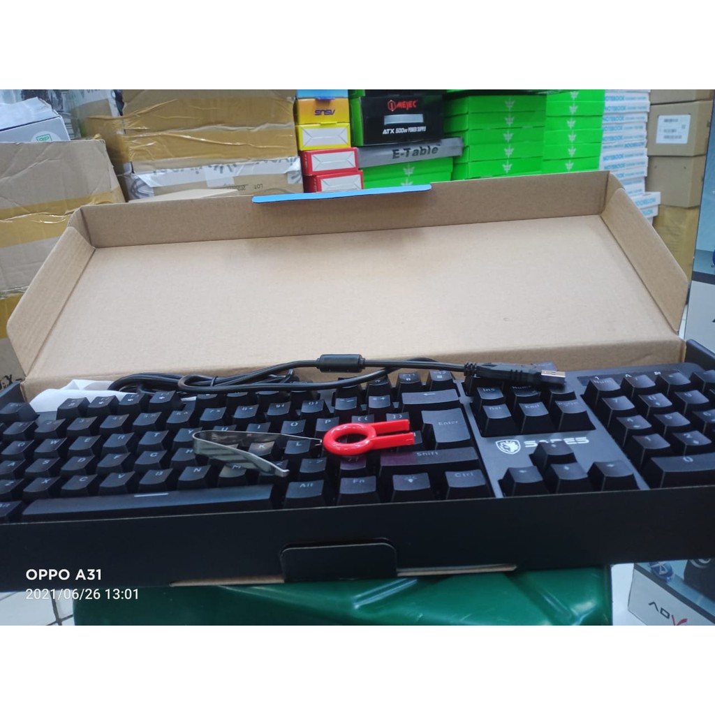 Keyboard Gaming Sades Rebellion, Blue Switch Outemu Box Removable