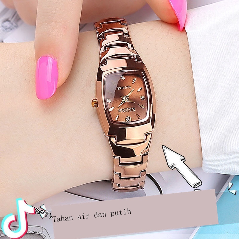 Jam Tangan Shopie Martin Wanita●Asli Baja Tungsten Warna Jam Tangan Wanita Tahan Air Fashion Sederha