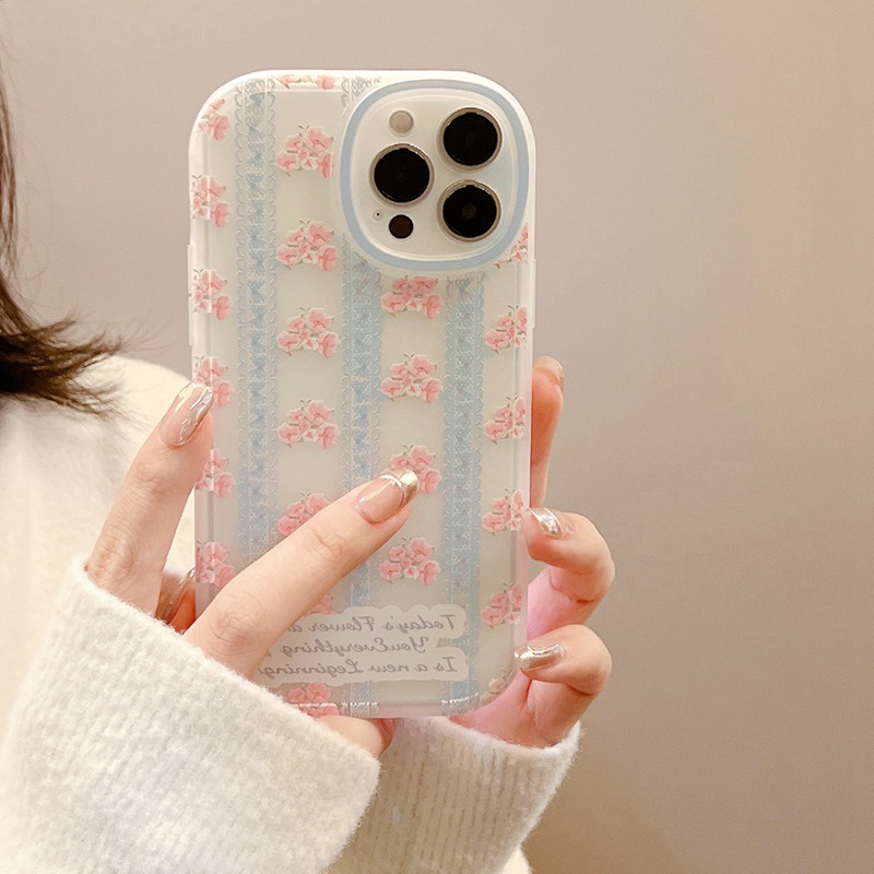 Soft Case Bahan Silikon Motif Bunga Untuk IPhone 7 8 Plus X XR XS Max 11 Pro Max 12 13 Pro Max SE 2020