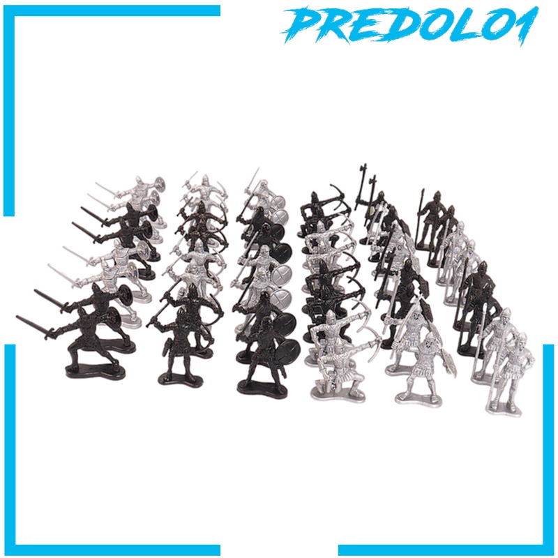 Predolo1 48pcs / Set Mainan Patung Tentara Mirip Asli Untuk Anak Laki-Laki / Perempuan