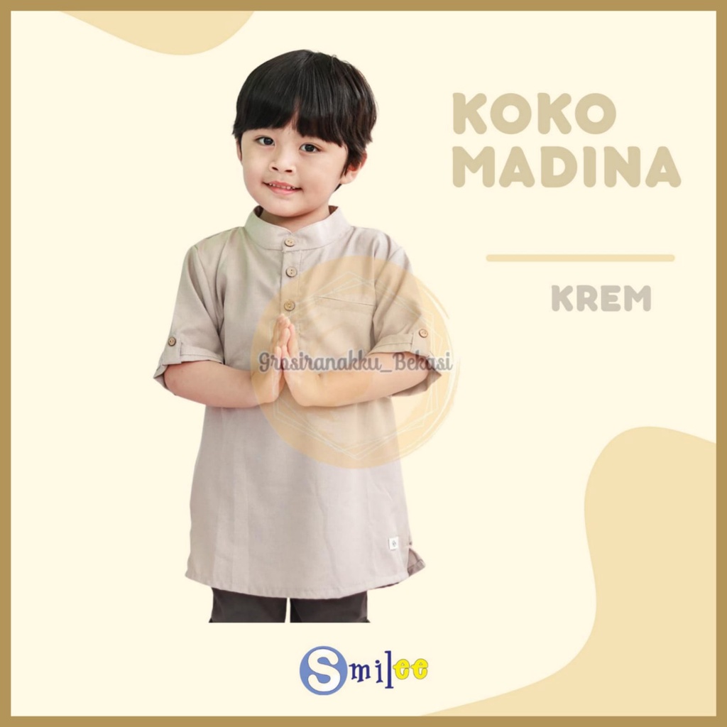 Koko Anak Madina Smilee Krem Size 1-5Tahun