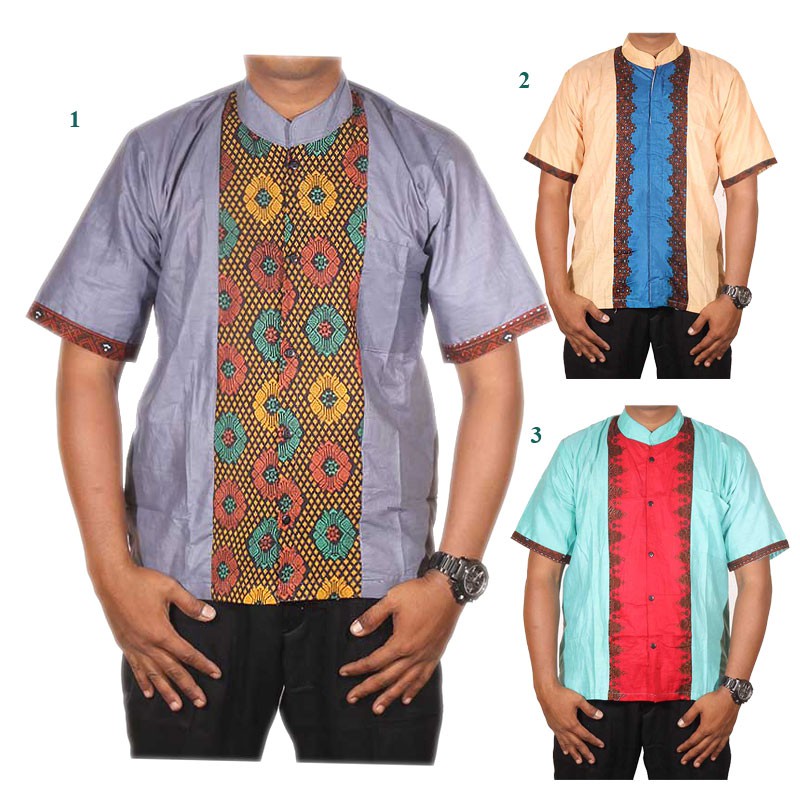 Baju Koko Batik Pra da Kombinasi Ihsan