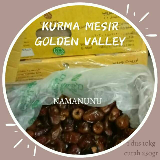 

250gr KURMA GOLDEN VALLEY MESIR MANIS LEGIT ENAK PUASA RAMADHAN