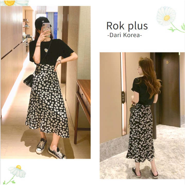 Daisy/Maxi Skirt/Rok kekinian Rok bunga Rok span pendek