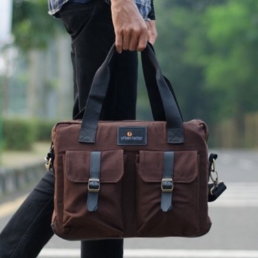 BUSY BROWN |ManNeedMe x URBAN| Tas Selempang Pria Tas Laptop Tas Jinjing ORIGINAL