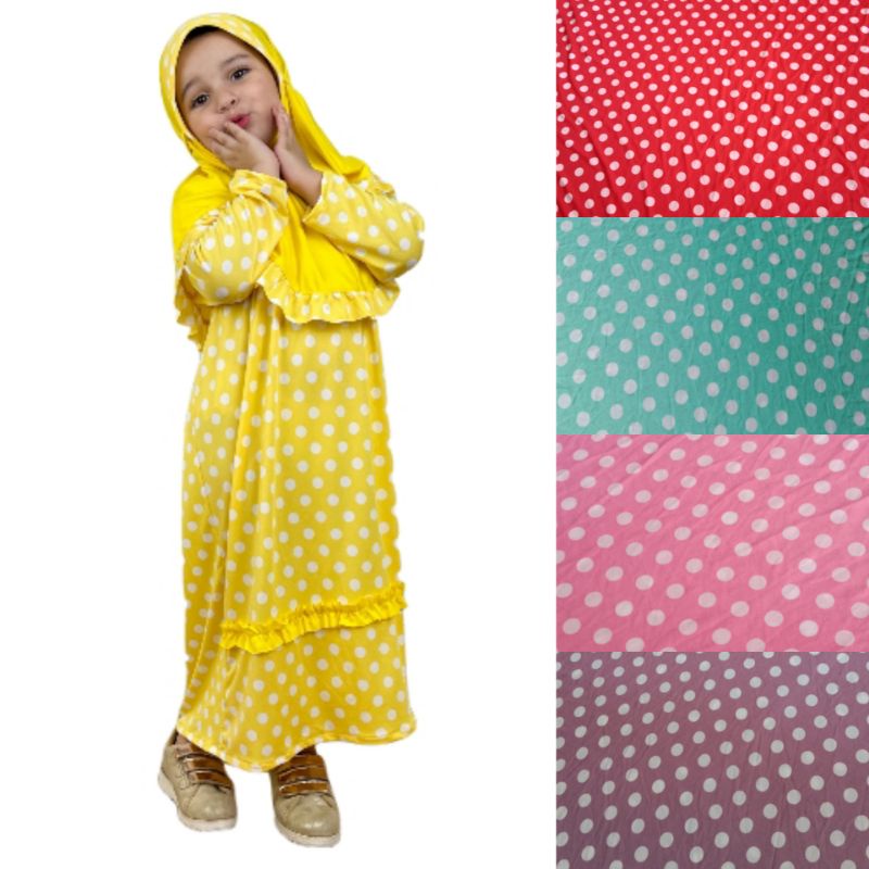 gamis anak perempuan set khimar grosir