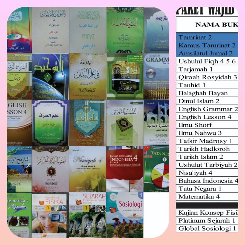 Buku Paket Gontor Kelas 4 KMI Gontor