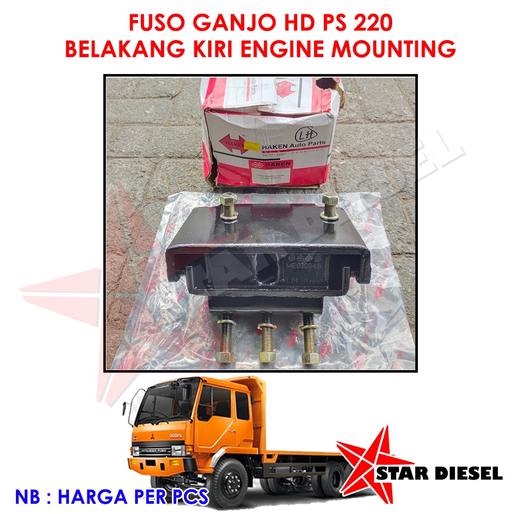 ME030948 FUSO GANJO HD PS220 ENGINE MOUNTING BELAKANG KIRI BANGKU MESIN FUSO GANJO HD PS220