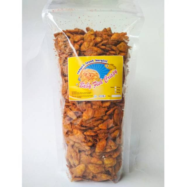 

IKAN PETEK IKAN PEPETEK KRISPI IKAN BABY FISH CRISPY PEDAS 500 GRAM