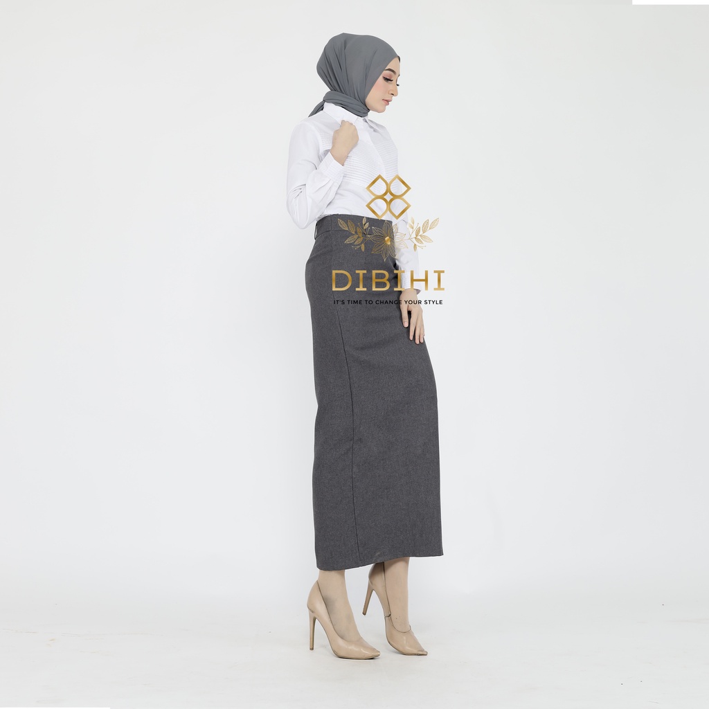 Rok Span PREMIUM QUALITY  Rok Kantor Formal Wanita Rok Kerja Rok Rempel Wanita Rok Span Polos Rok Panjang Wanita Rok Span Jumbo-8