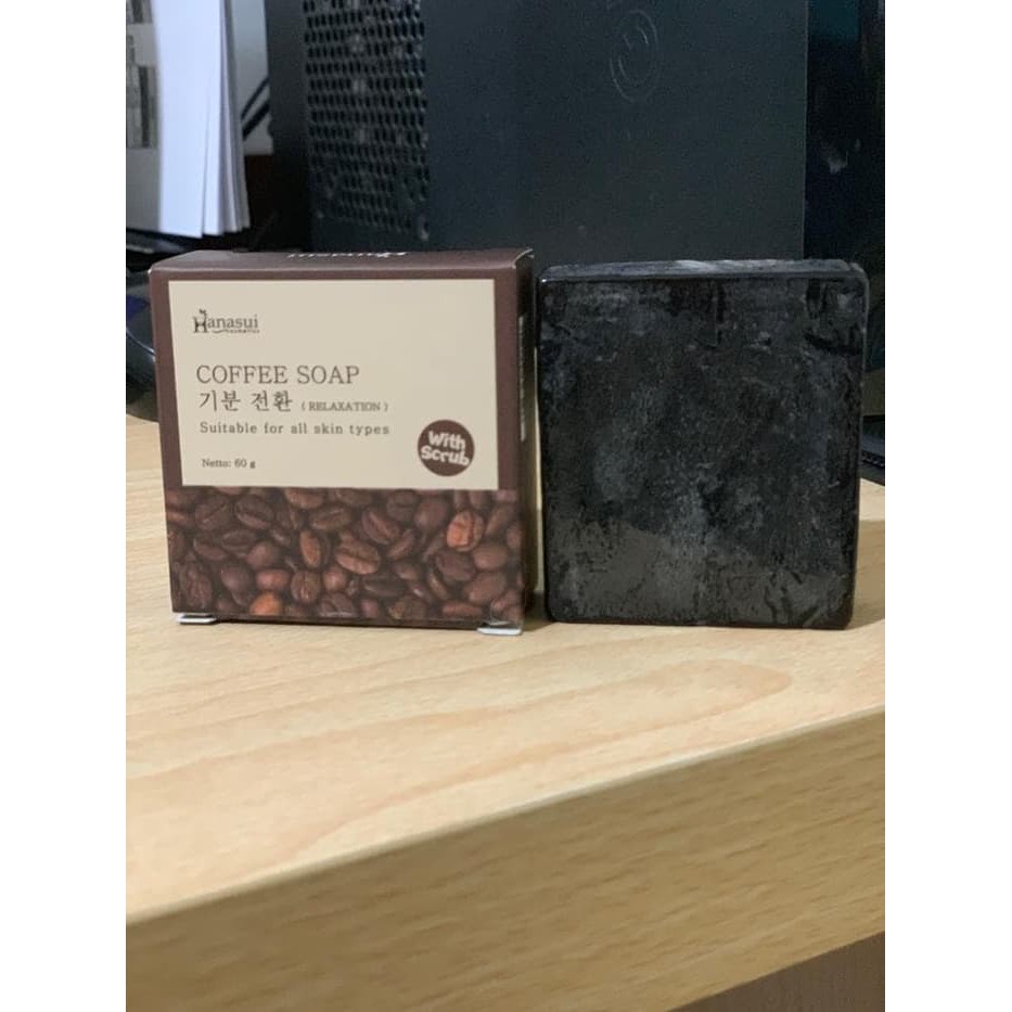 Hanasui Coffee Soap with Scrub 60gram  BPOM Original