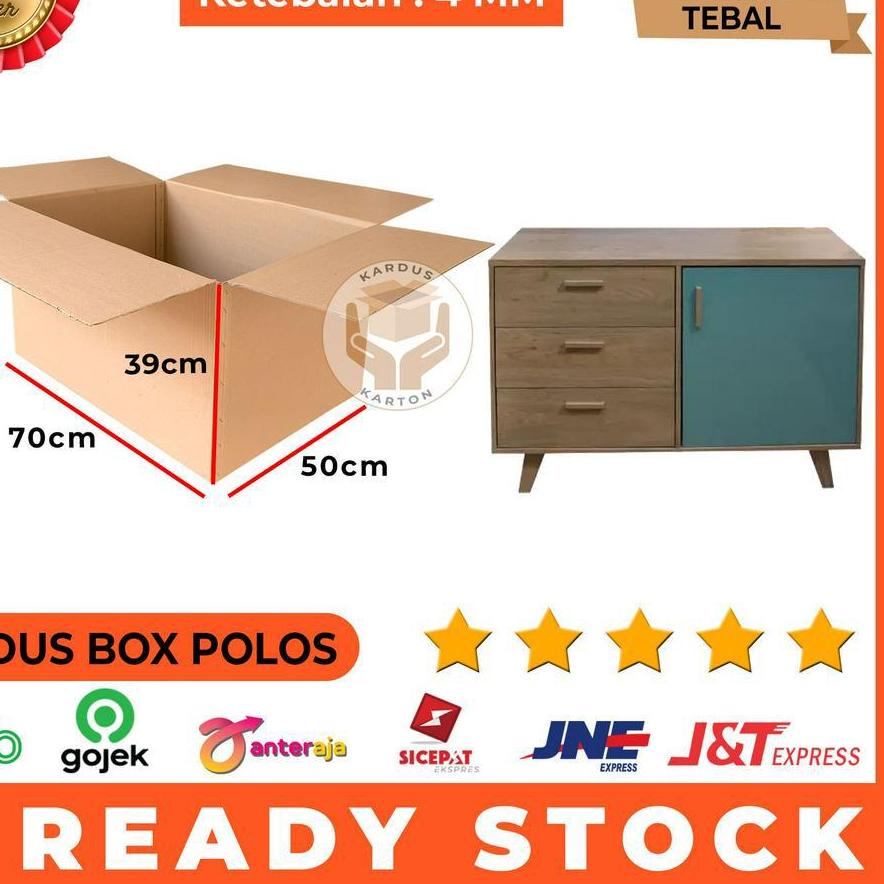 

ⅎ Kardus Polos / Karton Box Packing 70 X 50 X 39 Cm Single Wall, Jumbo ➸