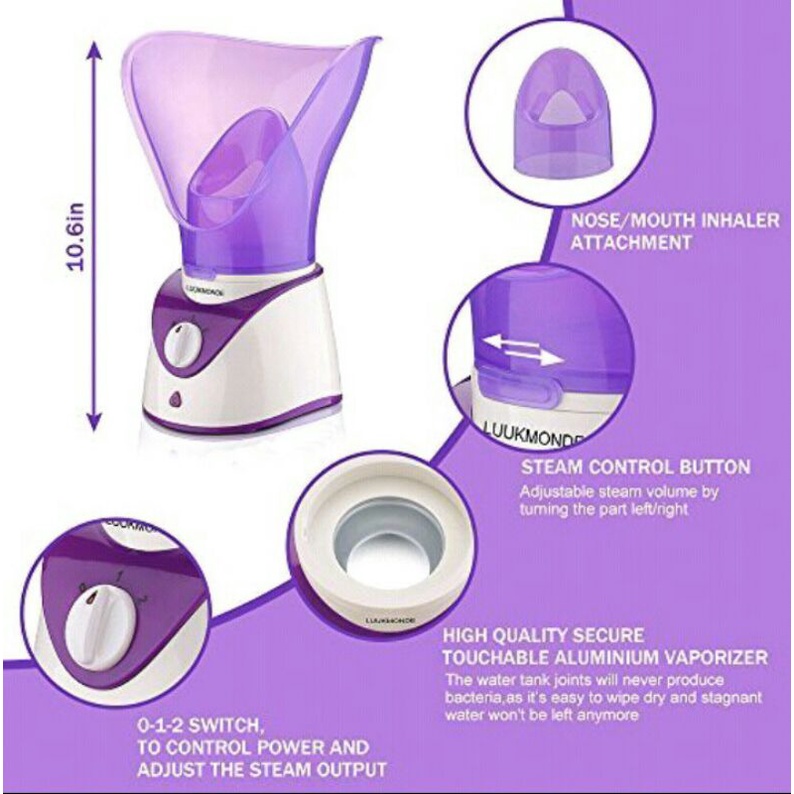 Alat Uap Facial Steamer Wajah  Hot Face Steamer Alat Perawatan Wajah  /Air Humidifier Facial Steamer SPA Perawatan Wajah/ Steam Muka / Uap Muka dan Hidung Portable/