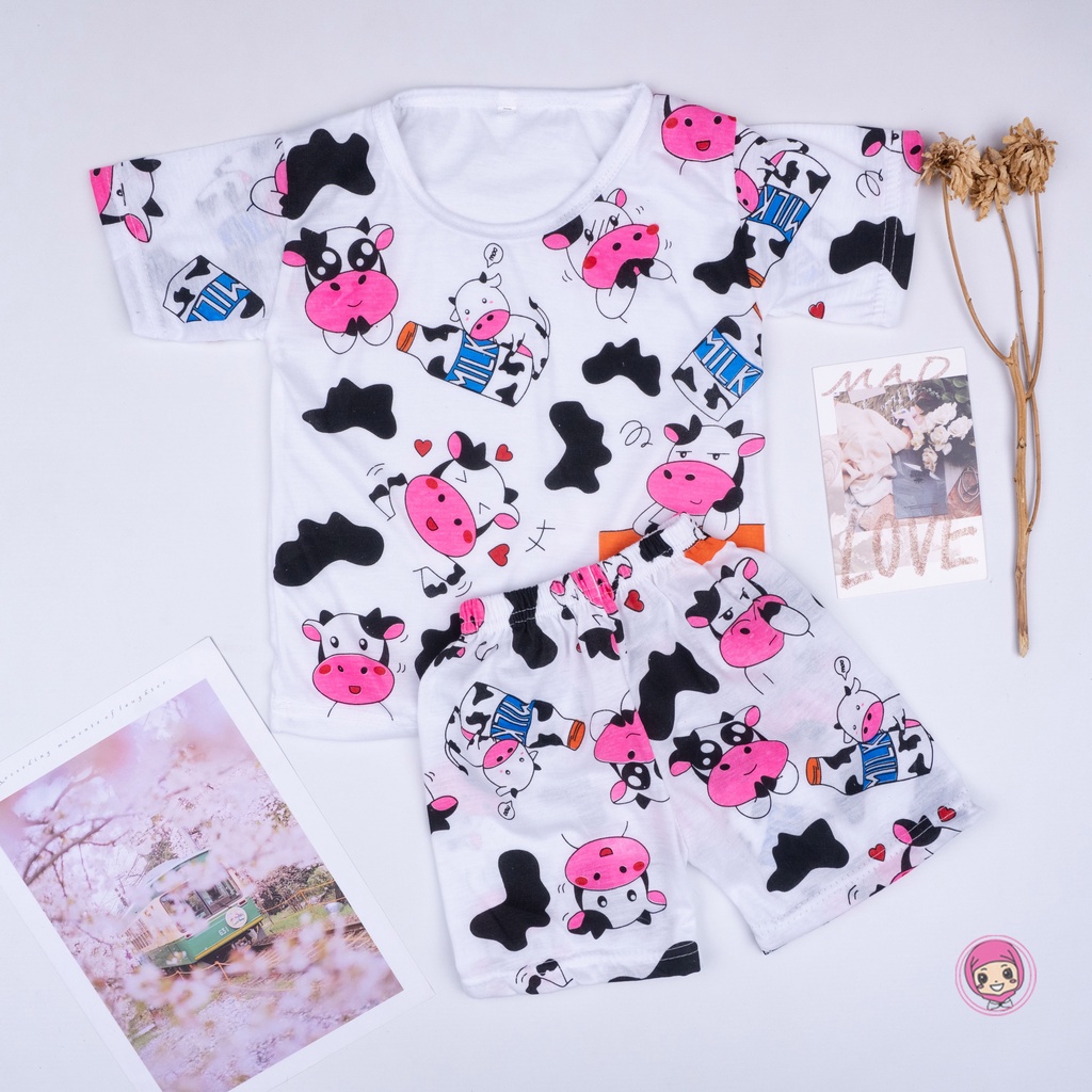 VS - SETELAN ANAK COWOK / SET ANAK LAKI LAKI KARAKTER FULL PRINT / SETELAN ANAK MOTIF KOMBINASI