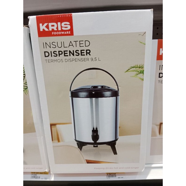 KRISCHEF Termos Dispenser/Termos Air Panas/Dispenser Vacuum 9.5Ltr