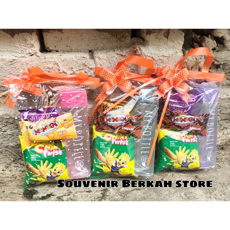 My BOTOL KOTak +snack Bingkisan ulang tahun anak/paket ultah
