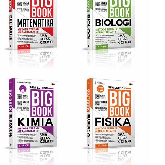 Terbaik  Edition Big Book Matematika - Fisika - Kimia - Biologi SMA Kelas X, XI, & XII