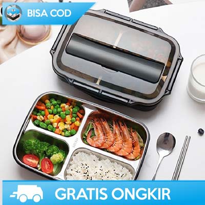 KOTAK MAKAN BENTO LUNCH BOX TAFFHOME OU1000 ORIGINAL TEMPAT MAKAN ANAK