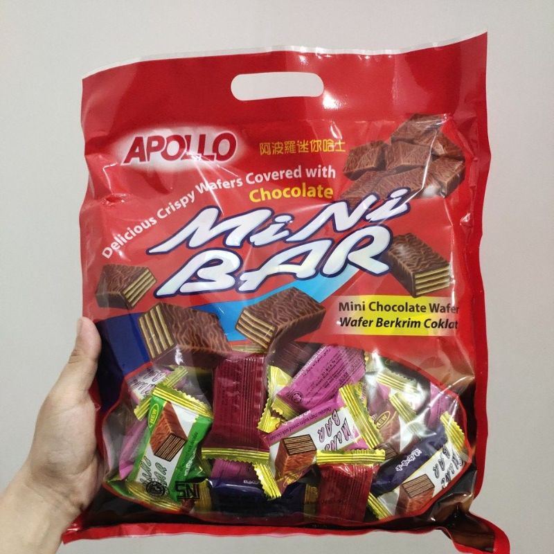 

Apollo Minibar Wafer Coklat 50 pcs