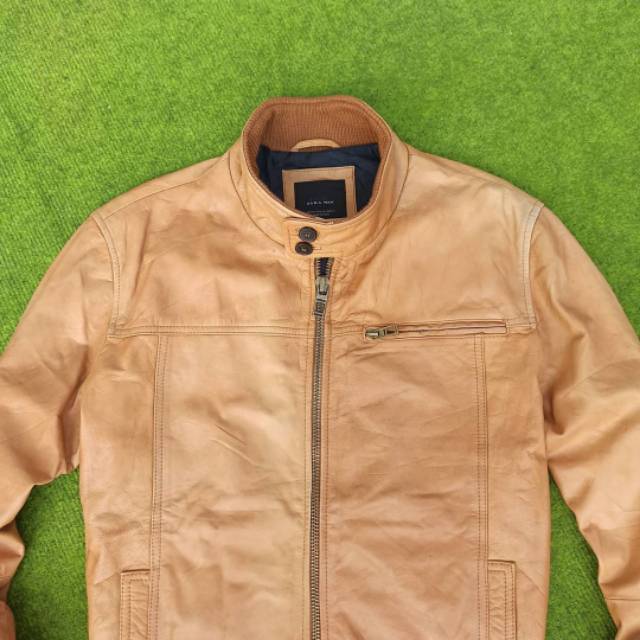 Zara leather jacket Material kulit asli Size L
