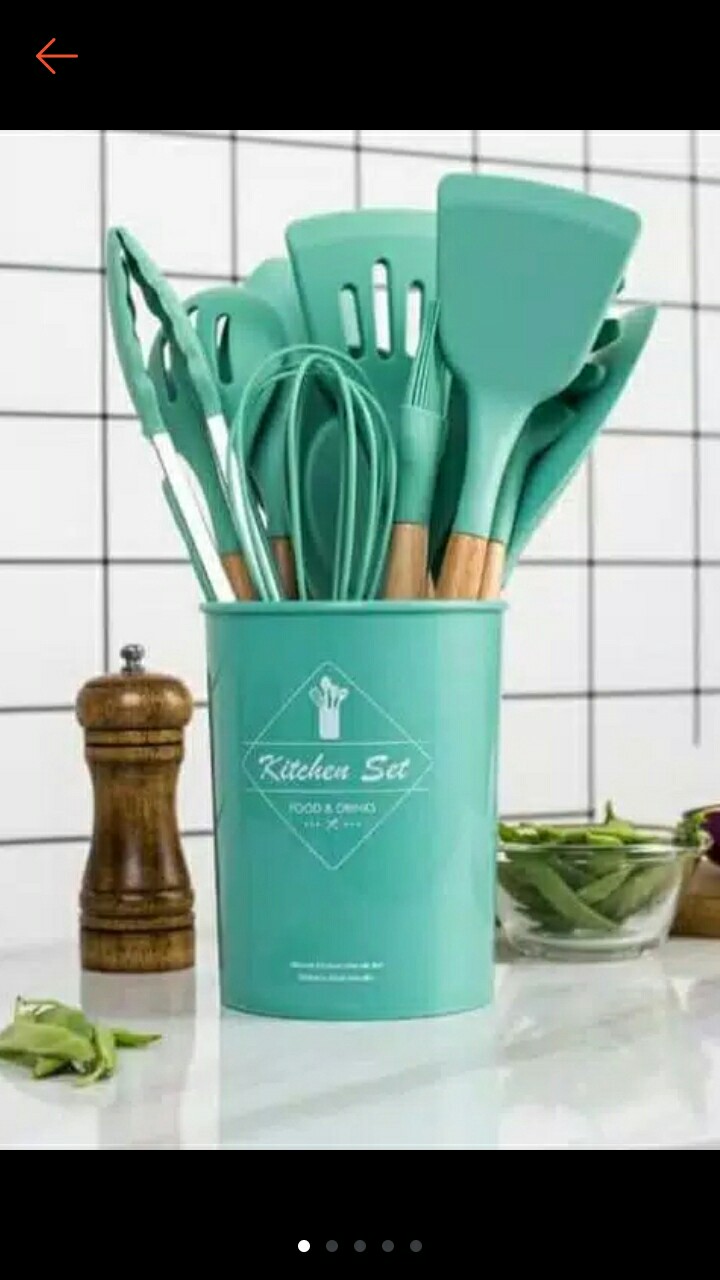 Sutil Sendok Masak Bahan Silicone Set 13pcs/set Ready Stock