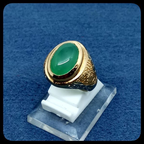 CINCIN BATU AKIK NATURAL GREEN TOPAZ HIGH QUALITY PREMIUM KANTORAN