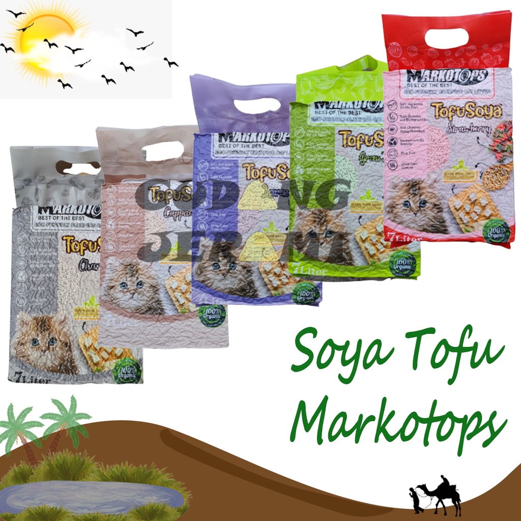 OJOL - Pasir Soya Tofu MARKOTOPS 7 Liter Pasir Kucing Gumpal Wangi
