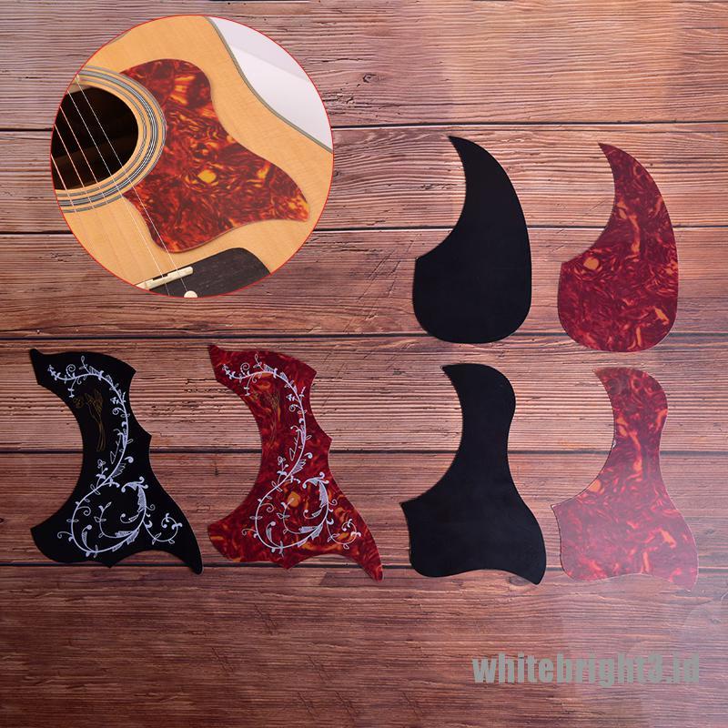 &lt;&lt;WHITE&gt;&gt; Professional Guitar Pickguard Adhesive Pick Guard Sticker For Acoustic Guitar