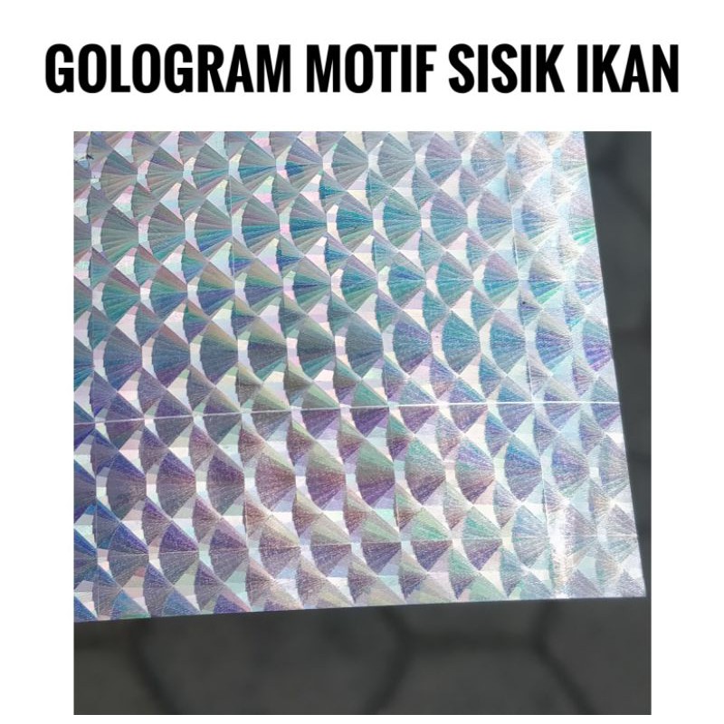 Stiker Hologram Motif Sisik Ikan Sticker Lure Umpan Casting Popping