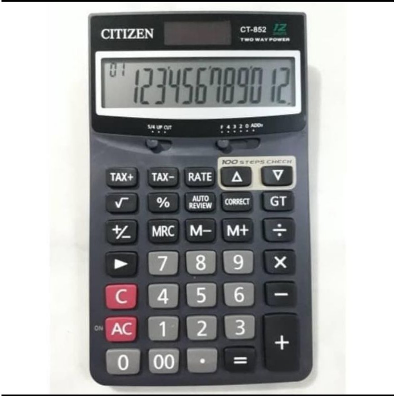 

Kalkulator CITIZEN CT852 12 digit calculator CT-852 kasir alat hitung menghitung