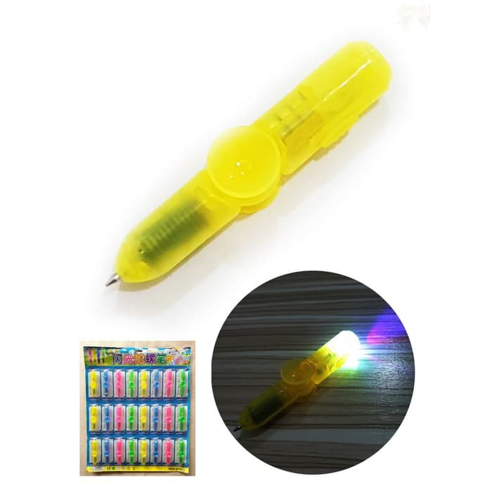 

Pulpen Mini Disco Spinner Nyala Lampu Warna Warni Disko