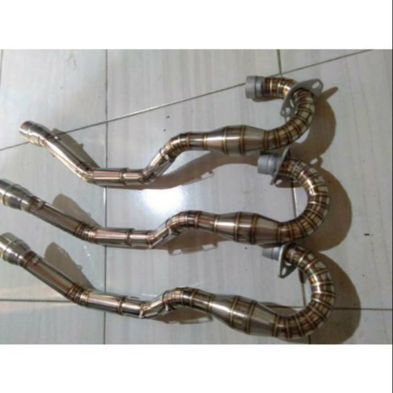 Leher knalpot FULL LAS CACING for KLX D-Tracker dan CRF