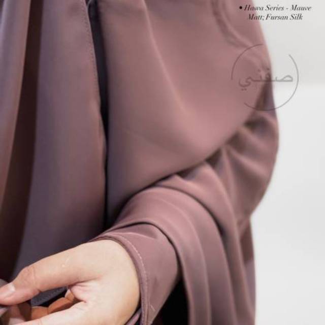 DRESS DAN KHIMAR HAWA SERIES MAUVE || BY SOFNI