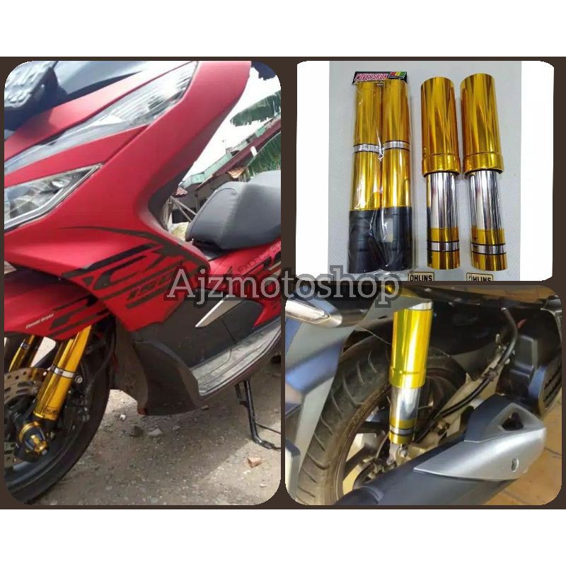 Cover shock pcx 150 depan belakang