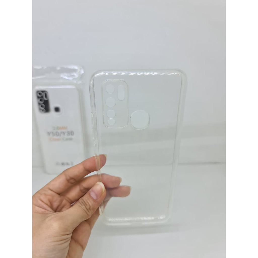 Soft Case OEM Transparan Vivo Y30 Y50 6.53 Inchi Clear Ultra Thin TEBAL 2.0mm SUPER CLEAR