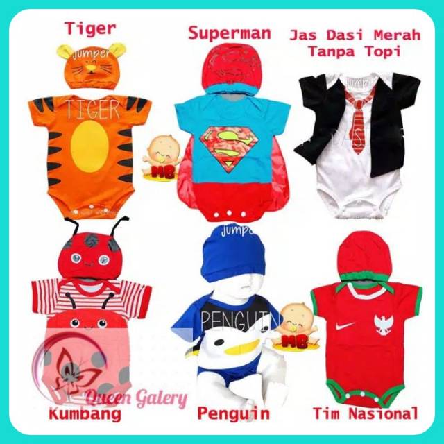 Jumper Bayi  Lucu Karakter  buah spongebob elmo donal 