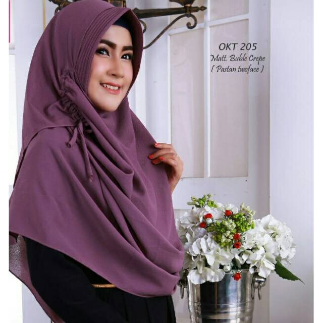 Hijab Pastan Twoface Serut Kiri Ori Daffi