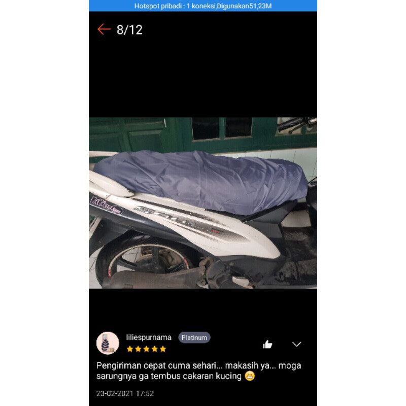 Cover Jok Pelindung Jok Motor Yamah Mio J GT Soul Xeon Xride Anti Air