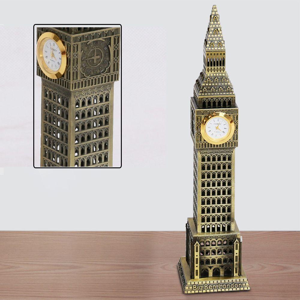 Suyo Ornamen Menara Big Ben Bahan Metal Untuk Dekorasi Meja